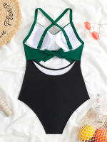 Bañador de una pieza con realce para mujer, traje de baño Sexy ahuecado, Monokini, ropa de playa para verano, 2024 - details 12