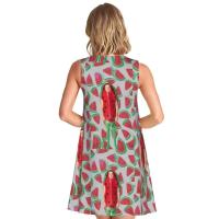 Vestido veraniego suelto personalizado H-Fine e Album S-Styles con estampado de bolsillo, vestido sin mangas para mujer para vacaciones en la playa - details 184