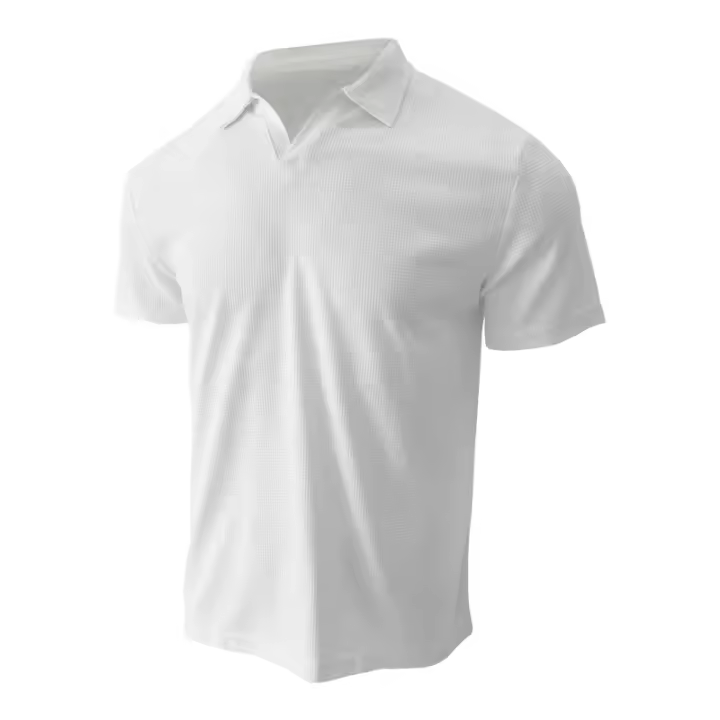 2025 ss border an a Summer w Po Flip V- Camiseta con manga tipo gofre para hombre - 1