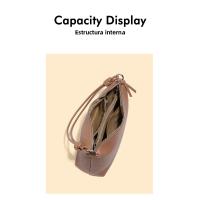 Bolso de Mano de Cuero de Vaca Primera Capa Manga Cruzada de Viaje Sencillo y Gran Capacidad - details 3