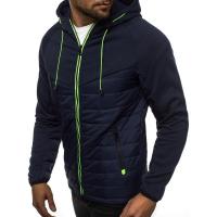 2025 Suéter casual con capucha para hombre, chaqueta con costuras, color a juego, estilo - details 0