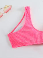 Bikini de cintura alta para mujer, traje de baño deportivo unicolor, traje de baño Sexy a rayas, ropa de baño para mujer, ropa de playa 2025 - details 27
