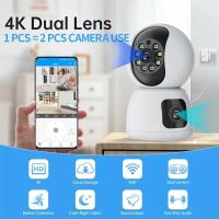 Cámara PTZ 2K de 4MP, lente Dual, IP, WIFI, cámara de vigilancia inalámbrica de seguridad para el hogar inteligente, Audio bidireccional, Monitor para bebés y mascotas, cámara de cuidado Pro - details 1