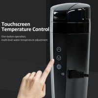 Taza calefactora de acero inoxidable para coche, hervidor eléctrico con Control inteligente de temperatura para café y leche, 12V/24V, 400mL - details 1