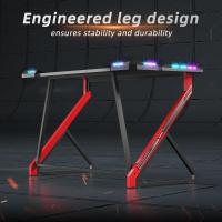 Mesa de Ordenador Esport Ergonómico 100x60cm, Marco Z Fibra de Carbono Estable Fácil de Montar, Gancho Auriculares - details 2