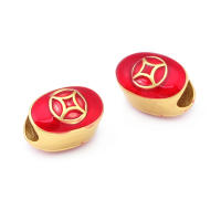 Pulseras de Brass Dorado Mate 4PCS Grande Agujero Abalorios para Hacer Joyas DIY - details 9