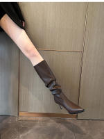 Nuevas botas de tacón fino para hombre pequeño pero botas de moda hasta la rodilla botas de mujer - details 18
