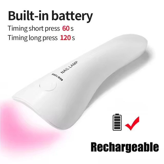 LINMANDA-minilámpara de manicura recargable con LED, portátil, para uñas de Gel, arte de uñas - 1
