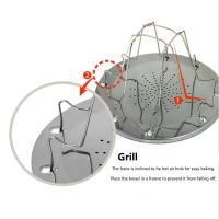 Bandeja Plegable de Acero Inoxidable Portátil 4 Slices para Cocina al Aire Libre con Estufa de Gas - details 4