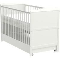 Cuna con cajón y tapa, con colchón de espuma de aloe vera, altura regulable, color blanco, convertible en cama infantil - details 3