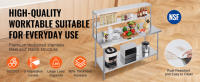 SucceBuy Estante doble de acero inoxidable de 12 x 72 pulgadas, altura ajustable. Ideal para preparación en cocina, restaurante y taller. - details 1