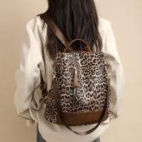 2025 nueva tendencia de moda mochila con estampado de leopardo simple mochila antirrobo de gran capacidad de viaje versátil informal para mujer - details 5