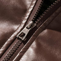 Chaqueta de cuero para hombre, chaqueta delgada de estilo Punk, los mejores regalos para el padre - details 4