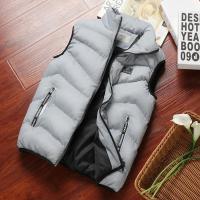 Abrigos sin mangas acolchados para hombre, chaqueta de plumón de Color sólido, chaleco cálido de invierno, prendas de vestir, cortavientos, novedad de 2025 - details 1