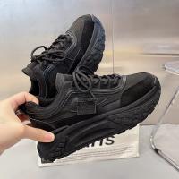 Invierno Cuero Plata Chunky Zapatillas Chunky Suela Deluxe Zapatos Mujer Encaje Sobre Zapatillas 2025, aumento de la altura - details 15