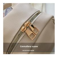 Bolso mujer 2025 nueva mochila de cuero suave para mujer, mochila pequeña de viaje literario de moda bolso de mujer - details 13
