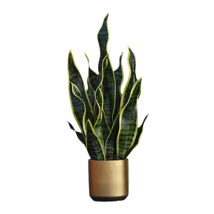 Plantas Artificiales Sansevieria 32/37cm Para Decoración De Jardín Y Hogar Plástico Bonsái DIY Falso Verde Para Interior Y Exterior - 1
