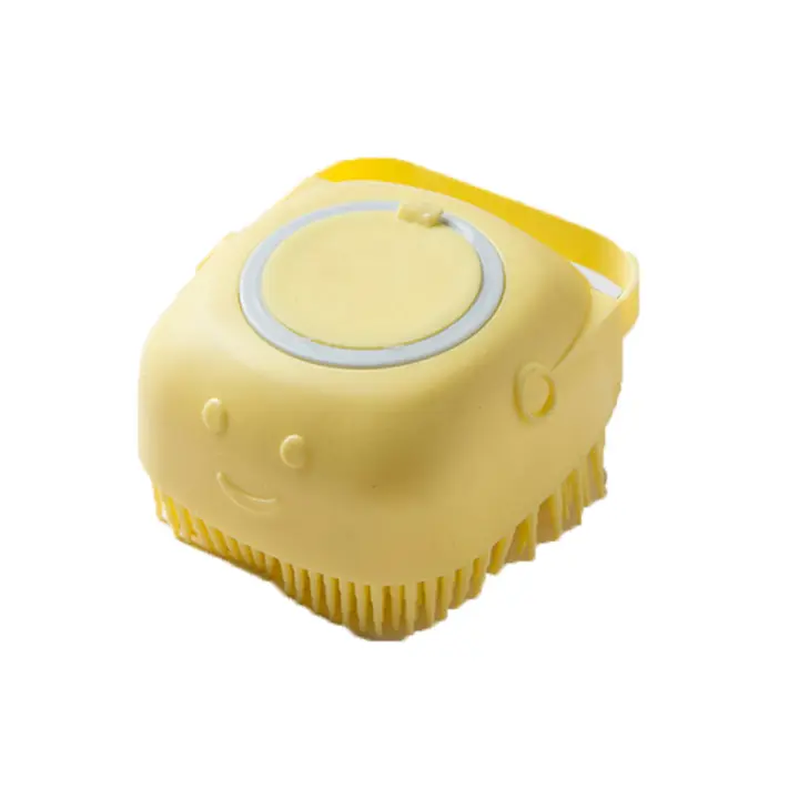 Cepillo de Baño para Perros y Gatos de Silicona Suave Masajeador de Champú Dispensador de Masaje para Lavado de Perritos y Gatitos Cepillo de Ducha para Mascotas - 1