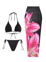 Nuevo estilo sexy traje de baño de tres piezas Charm Lily edición impresa personalizada - details 4