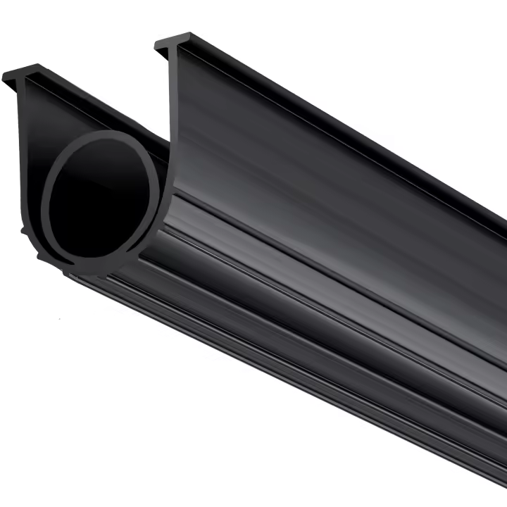 SucceBuy Sellos negros para puertas de garaje de goma inferior, forma de U + combinación de junta tórica, sello meteorológico de 10 pies, extremos en T de 5/16", 3 3/4" de ancho - 1