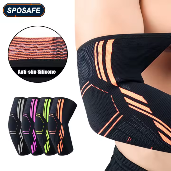 2Pcs/Pair Fitness Elbow Brace Compression Support Sleeve for Tendonitis Tennis Elbow, Golf Elbow Treatment and Reduce Joint Pain - 1