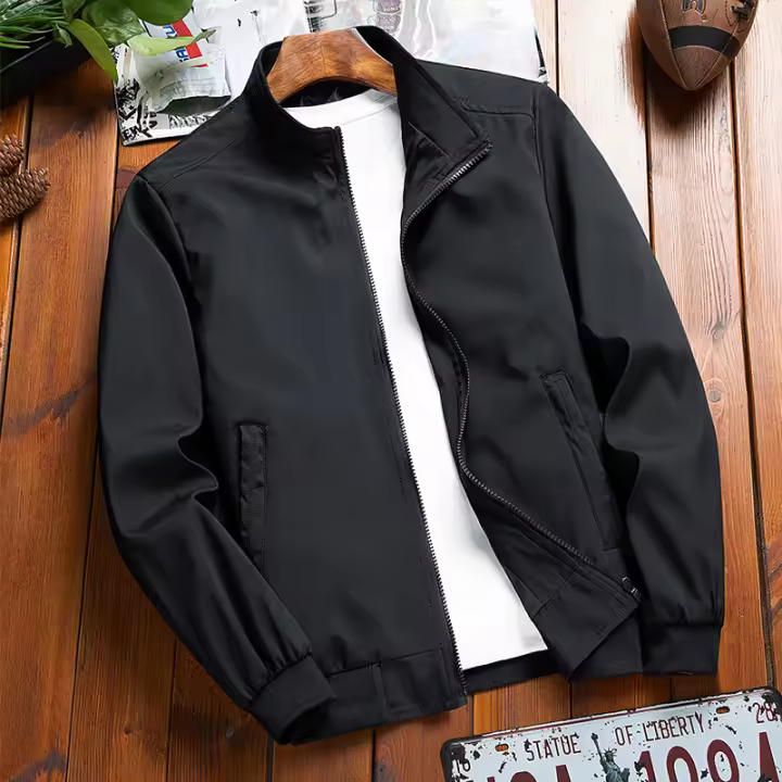 Chaquetas ligeras para hombre, chaquetas de negocios con cuello levantado, cortavientos para exteriores, senderismo, ropa de golf - 1