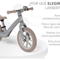 Bicicleta Sin Pedales LANSER, Bici Niño 2 Años, Bicicleta Equilibrio, Desde 2 hasta 6 años, Ultraligera, Sillín Ajustable, Beige - details 24