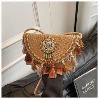 Bolso tejido a mano de verano estilo étnico de paja 2025 moda de interés especial nueva bandolera de hombro para vacaciones en la playa - details 25
