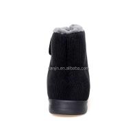 Nuevos botines negros de felpa adecuados para mujeres, cubiertas de gancho y bucle fáciles de usar, zapatos de nieve para mujeres mayores 35-46 grandes anti - details 1