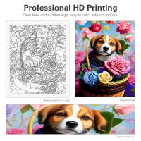 RUOPOTY Pintura Moderna de Paisaje 40x50cm en Lienzo para Adultos Kit de Inicio con Números de Flores y Animales para Regalo Personalizado - details 0
