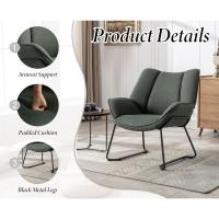Sofá de Salón Moderno de Lino Estilo de Descanso con Brazo para Dormitorio - details 45