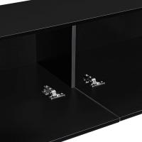 Mueble de TV de pared Evaton de 140 x 33 x 30 cm, mesa de centro flotante, consola de pared blanca de alto brillo. - details 13