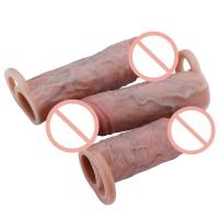 Embalaje privado SEXY Funda extensora reutilizable Funda con cabezal Funda para agrandamiento de pene Extensión para hombres Adultos Placer Retraso Eyaculación Juguetes sexuales masculinos - details 8