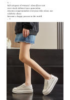 Zapatos blancos de piel de cerdo Wulacao Suela gruesa, estilo casual, deportivo para mujer - details 15