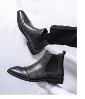 Botas Chelsea con estilo simple clásico conjunto de pies botines casuales de negocios británicos - details 13