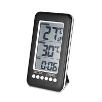 Termómetro inalámbrico digital LCD para interiores y exteriores, termómetro con pantalla de reloj de 12/24 horas y transmisor - details 1