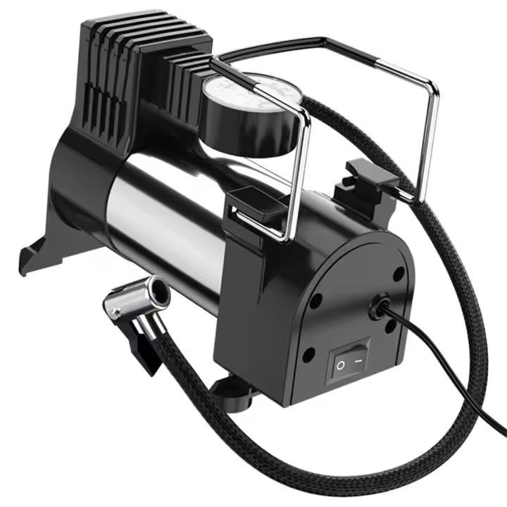 Bomba de inflado de neumáticos eléctrica portátil, bomba de aire multifunción para vehículos pequeños con compresor de 12V - 1