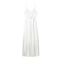 Vestido estilo lencería con tirantes, textura satinada 2025, elegante y con estilo, falda larga, novedad de verano, ropa de mujer - details 2