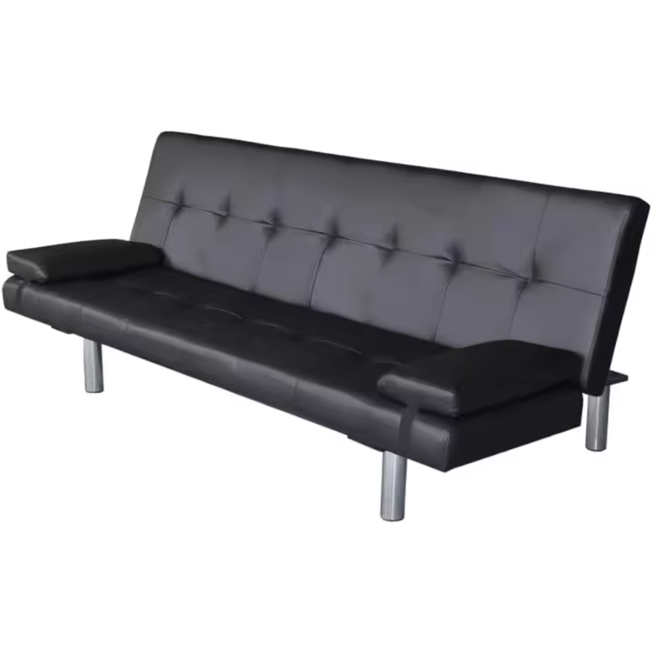 Cojines de madera, cuero sintético y sillón para dormir - 1