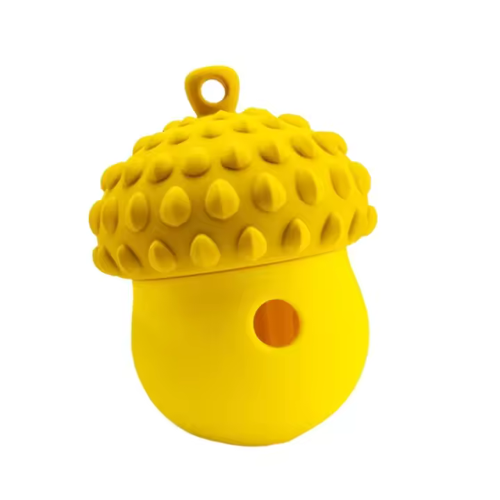Juguetes interactivos para perros, bolas para masticar, dispensador de alimentos de silicona, Bola dispensadora de golosinas, Limpieza de dientes duradera, juguetes para la dentición del cachorro - 1
