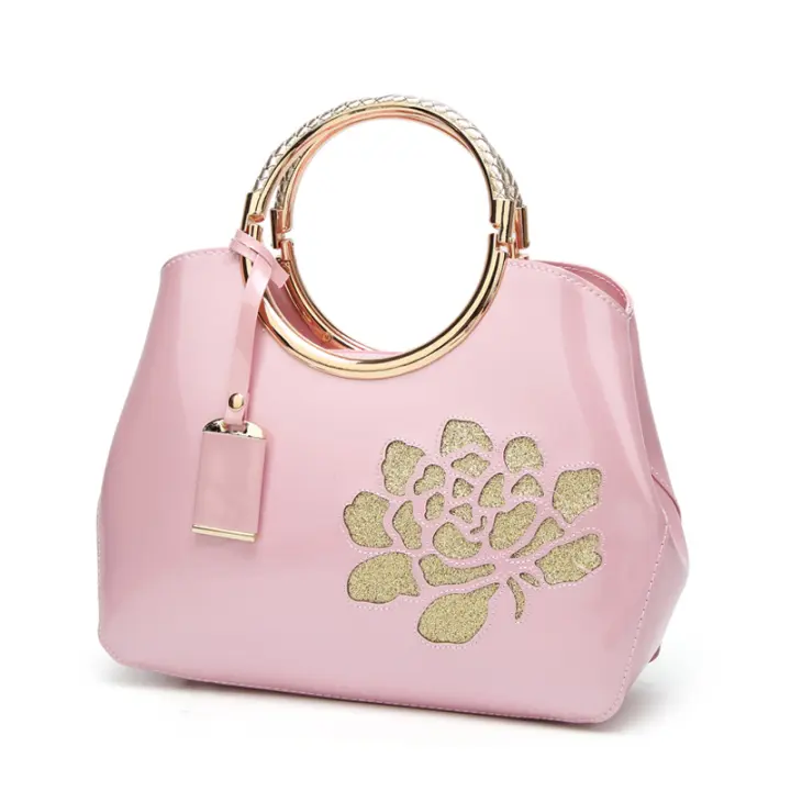 2025 nuevo bolso de charol rojo de moda bolso de mujer cáscara de cuero brillante bolso de mujer bolso de mensajero de hombro - 1