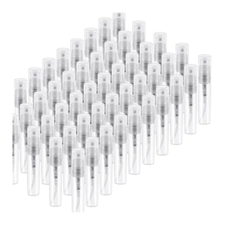 Atomizador de Perfume desechable, botella de plástico transparente, pulverizador de fragancia portátil, 50 piezas, 3Ml - 1