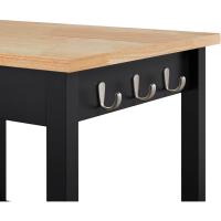Carro de Cocina Carrito de Servicio con Ruedas Carro Auxiliar con Espacio de Almacenamiento Carro Cocina Comedor Hogar Negro - details 4