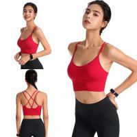 1 unidad de sujetadores deportivos de algodón para mujer, Sujetador deportivo liso con realce para trotar, gimnasio, Sujetador deportivo para mujer, ropa interior para chica, Fitness, correr, Yoga, Top deportivo - details 13