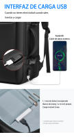 Mochila de negocios para hombre, bolsa de viaje de gran capacidad, almacenamiento multicapa, separación húmeda y seca, capacidad expandible - details 10