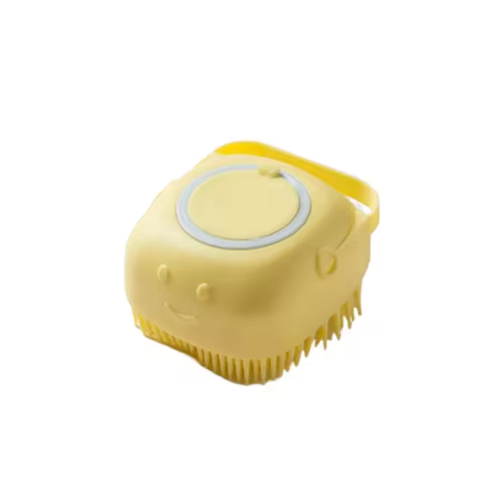 Cepillo de Baño para Mascotas Dispensador de Masaje y Champú de Silicona Suave Cepillo de Ducha para Perros de Forma Corazón Hecho en China Producto Beneficioso para Peluquería - 1