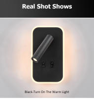 LEFANGXING Lámpara de Pared LED Luz Cálida, Rotación de 350°, Plegable, Luz de Lectura para Dormitorio, Estudio, Hotel - details 12