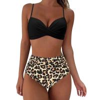 Conjunto de Bikini Sexy de dos piezas para mujer, ropa de playa Unicolor con realce, Tr de verano, Bikini Triangular, baño Ba de cintura, 2024 - details 18