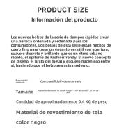 Bolso de bola de masa hervida de gran capacidad Retro negro para mujer, nuevo bolso bandolera de locomotora dulce y genial para Spice Girl, bolso versátil para las axilas - details 4