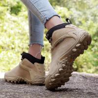 Botas de senderismo de cuero de vaca para hombre y mujer, zapatos de nieve impermeables para exteriores, escalada, montaña, caza, caminar, invierno - details 9